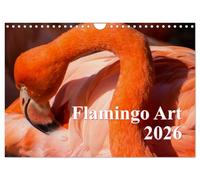 Flamingo Art 2026, Version française (Calendrier mural 2026 DIN A4 portrait), Calendrier CALVENDO mensuel