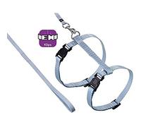 Flamingo Asp Harnais + Laisse pour Chat Bleu Clair 110 cm