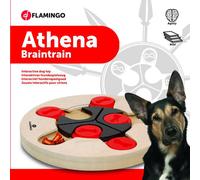 FLAMINGO-Athéna jouet cérébral en bois pour chien Flamingo - diamètre 25 cm