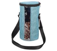 Flamingo Bac D'Alimentation en Haut Bleu 2,6L pour Chiens - Pratique Contenants