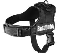 Flamingo Best Buddy Harnais Chien Anti Traction, Arnet pour Chien - Réfléchissant et Réglable - Rembourrage Doux et Mesh Respirant - Nylon - 70-90 cm Large