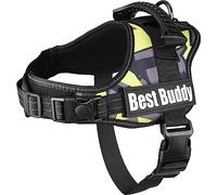 Flamingo Best Buddy Harnais Chien Anti Traction, Arnet pour Chien - Réfléchissant et Réglable - Rembourrage Doux et Mesh Respirant - Nylon - 60-80cm M - Jungle Camouflage