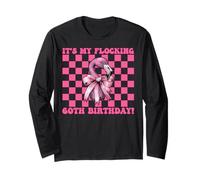 Flamingo Birthday 60 Years Old My Flocage 60th Birthday! Manche Longue