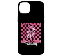Flamingo Birthday I Am 70 Years Old and Flocage Fabulous Coque pour iPhone 14 Plus