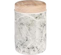 Flamingo BOÎTE A COLLATION AVEC COUVERCLE MARMI CERAMIQUE GRIS ROND 1300ML 11,5x17,5CM