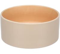 Flamingo Bol pour nourriture et eau de hanche ronde beige/orange - 1,2 L, luxe en céramique de haute qualité, robuste et durable, design élégant