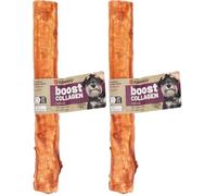 FLAMINGO Boost Collagène - Bâton au Saumon XXL pour Chiens - Idéal pour Mastiff, Terre-Neuve, Saint-Bernard et Dogue Allemand (Lot de 2)