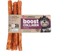 Flamingo Boost Collagène - Bâtonnets au Saumon pour Chiens - Idéal pour Labrador, Beagle, Chihuahua et Bulldog