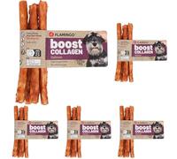 FLAMINGO Boost Collagène - Bâtonnets au Saumon pour Chiens - Idéal pour Labrador, Beagle, Chihuahua et Bulldog (Lot de 5)