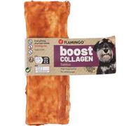 FLAMINGO Boost Collagène - Lanières au Saumon pour Chiens - Idéal pour Beagle, Cocker Spaniel, Shih Tzu et Chihuahua (Lot de 6)