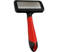 Flamingo Brosse Slicker Douce M + Poignée pour Chien