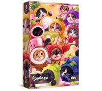Flamingo by Trefl - Chatons fruités - Puzzle de 600 pièces, adorables chats dans une illustration colorée sur le thème des fruits, divertissement créatif, puzzle pour adultes et enfants à partir de 10