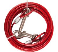 Flamingo Câble De Niche Plastifié Rouge pour Chien 5m 4mm