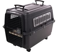 Flamingo Cage de Transport Lanta L pour Chien - qualité superieur - 56x80x59.5CM - 2 poignées pour Un déplacement aisé - inclut Une gamelle Amovible et Un Abreuvoir antidéversement