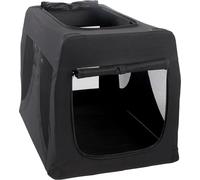 Flamingo Cage de Transport - Premium qualité Chien - Gepetto Noir 63x91x63cm - Facile à Assembler et avec Fond Amovible - Lavable - Légère avec Un Cadre renforcé et Pliable