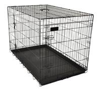 Flamingo Cage pour Animaux Mezo - Taille M - 77x47x55 cm - Pliable, Robuste et Facile à Nettoyer - Idéale pour Beagle, Bouledogue Français, Cocker Spaniel et Schnauzer