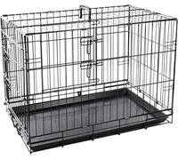 Flamingo Cage pour Chien Durable Ebo Noir XL - 109x70x77cm - Pliable en Fil métallique avec Plateau - Qualité superieur