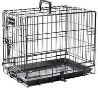 Flamingo Cage pour Chien Durable Ebo Noir XS - 47x31x38cm - Pliable en Fil métallique avec Plateau - Qualité superieur