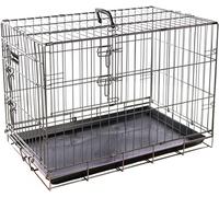 Flamingo Cage pour Chien Durable Ebo Taupe XXL - 124x76x83cm - Pliable en Fil métallique avec Plateau - Qualité superieur