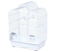 Flamingo Cage pour Oiseaux Dara Perruches Ondulées, 45x34x60cm, Blanc, Inclus