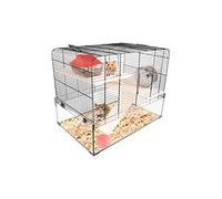 Flamingo - Cage Vitru 2 pour Petit Animal - Robuste et Élégante - Noir, 59 x 38 x 47 cm