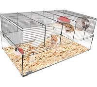 Flamingo - Cage Vitru 3 pour Petit Animal - Spacieuse et Robuste - Noir, 78 x 48 x 34,5 cm