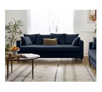 Flamingo - canapé droit 3 places convertible en velours - Bleu