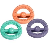 Flamingo Caoutchouc Tri-Ring Jouet pour Chien 14x14.5cm Avec Poignées, Râtelier