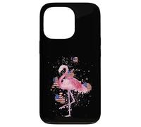 Flamingo Chapeau patriotique 4 juillet Fête Indépendance Coque pour iPhone 13 Pro