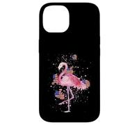 Flamingo Chapeau patriotique 4 juillet Fête Indépendance Coque pour iPhone 14