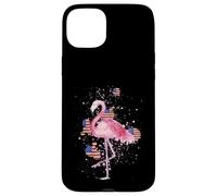 Flamingo Chapeau patriotique 4 juillet Fête Indépendance Coque pour iPhone 15 Plus