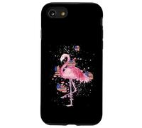 Flamingo Chapeau patriotique 4 juillet Fête Indépendance Coque pour iPhone SE (2020) / 7 / 8