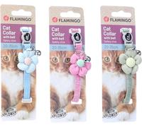 FLAMINGO Chat Collier avec Fleur Maya Plusieurs Couleurs 20-35cm 12mm