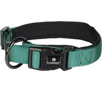 Flamingo Collier Abbi Vert M 45-50cm 25mm - Réglable en continu et avec Boucle à clic - Anneau en métal pour Laisse et décharge de Traction pour réduire la Pression