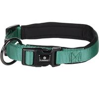 Flamingo Collier Abbi Vert S 40-45cm 20mm - Réglable en continu et avec Boucle à clic - Anneau en métal pour Laisse et décharge de Traction pour réduire la Pression