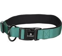 Flamingo Collier Abbi Vert XXL 60-65cm 32mm - Réglable en continu et avec Boucle à clic - Anneau en métal pour Laisse et décharge de Traction pour réduire la Pression