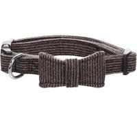 Flamingo Collier avec nœud détachable pour Chiens Herbert - Brun foncé - Taille XS 25-40 cm, 15 mm - Idéal pour Chihuahua, Yorkshire Terrier, Spitz Nain & Papillon