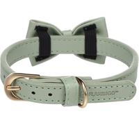 Flamingo Collier avec nœud détachable pour Chiens NELA - Vert Menthe - Taille S 29-35 cm, 15 mm - Idéal pour Jack Russell, Shih Tzu, Teckel & Bichon Frisé
