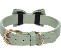 Flamingo Collier avec nœud détachable pour Chiens NELA - Vert Menthe - Taille S/M 31-39 cm, 20 mm - Idéal pour Boston Terrier, Pékinois, Bouledogue Français & Papillon