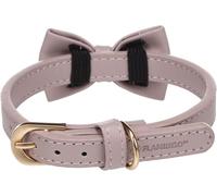 Flamingo Collier avec nœud détachable pour Chiens NELA Violet - Taille S 29-35 cm, 15 mm - Idéal pour Jack Russell, Shih Tzu, Teckel & Bichon Frisé