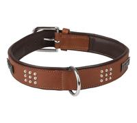Flamingo - Collier Cuir Sedona Brun Taille XXL 51-60 cm pour Chien