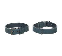 Flamingo Collier Denver Bleu Huilé pour Grand Chiens Búffelleder Rembourré