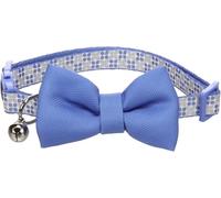 Flamingo Collier pour Chat avec Nœud Papillon Bleu - 20-35cm, 10mm - Réglable, Élégant et Confortable | Accessoire Chic en Polyester pour Votre Chat !