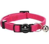 Flamingo Collier pour Chat Lomi Fuchsia - Taille 15-22cm x 10mm x 2mm - Réglable, Élégant et Confortable - Idéal pour Tonkinese, Bombay, Persan & Siamois