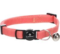 Flamingo Collier pour Chat Lomi Rose Saumon - Taille 20-35cm x 10mm x 2mm - Réglable, Élégant et Confortable - Idéal pour Abyssin, Scottish Fold, Bengal & Siamois