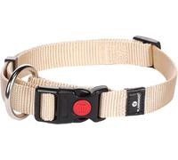 Flamingo Collier pour Chiens Ziggi - Beige - Taille M 40-55 cm, 20 mm - Idéal pour Setter Gordon, Basset Fauve de Bretagne, Épagneul Picard, Welsh Springer Spaniel et Shikoku