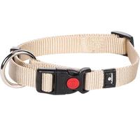 Flamingo Collier pour Chiens Ziggi - Beige - Taille S 30-45 cm, 15 mm - Idéal pour Cavalier King Charles, Shih Tzu, Teckel, Boston Terrier et Jack Russell