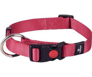 Flamingo Collier pour Chiens Ziggi - Rouge Cerise - Taille M 40-55 cm, 20 mm - Idéal pour Epagneul Breton, Braque de Weimar, Chow-Chow, Retriever de la Nouvelle-Écosse et Berger des Pyrénées