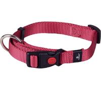 Flamingo Collier pour Chiens Ziggi - Rouge Cerise - Taille S 30-45 cm, 15 mm - Idéal pour Petit Basset Griffon, Welsh Terrier, Fox Terrier, Cocker Américain et Shiba Inu