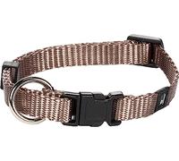 Flamingo Collier pour Chiens Ziggi - Taupe - Taille XS 20-35 cm, 10 mm - Idéal pour Caniche Toy, Bichon Frisé, Pinscher Nain, Épagneul Nain Continental et Terrier Australien